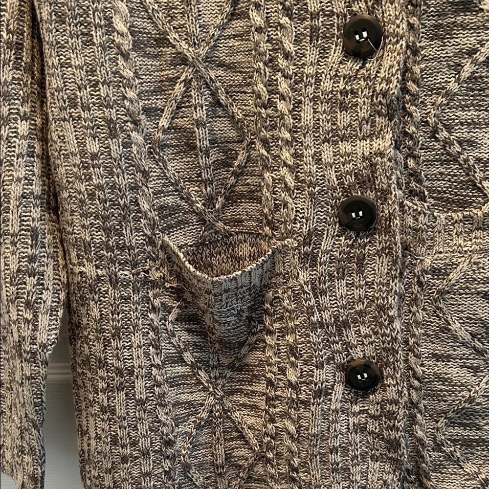 NWT Effeci Knit Cardigan with Hood - Picture 3 of 5